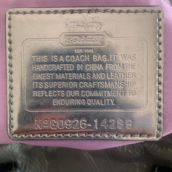 COACH ASHLEY OCELOT LEOPARD BLACK & SILVER METALLIC RARE SATCHEL - Picture 2 of 8